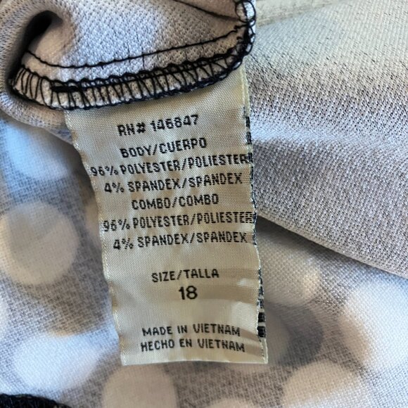 Maya Brooke Black & White Polka Dot Sleeveless Midi Dress 18 - Picture 5 of 6